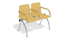 sh_Cadeira Espera 2L_CALMK0262 - Calm Two Seater Armed Beam